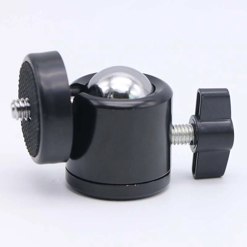 Hot Shoe 1/4 Screw Hole Tripod Mount Camera Head Adapter Ball Head with Lock LED Light Flash Bracket Holder For DSLR DV Cameras Leedoar