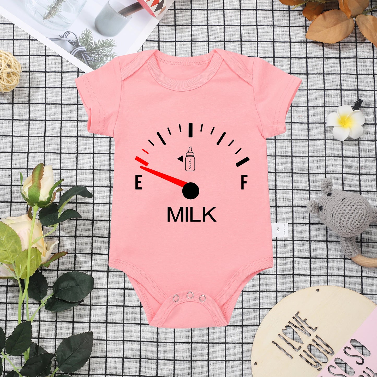 Hot White Cotton  Baby Onesie Minimalist Print Top Sell Creativity Milk High Quality Summer New Clothes 0-24 Newborn Romper Leedoar