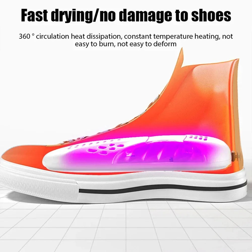 Household Electric Shoes Dryer Boots Deodorizer with Heat Dehumidifier Device Foot Warmer Heater Eliminate Odor UV Shoe Drying Leedoar