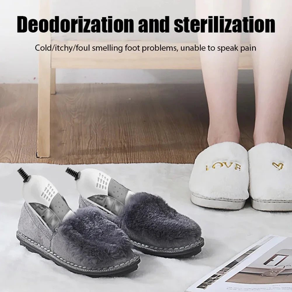 Household Electric Shoes Dryer Boots Deodorizer with Heat Dehumidifier Device Foot Warmer Heater Eliminate Odor UV Shoe Drying Leedoar