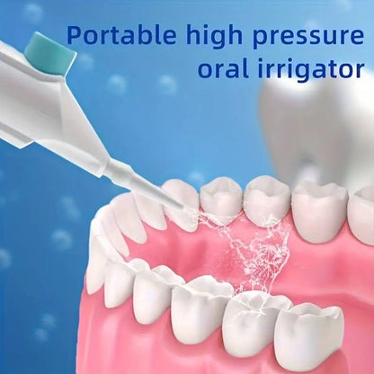 Household High Pressure Oral Irrigator Portable Teeth Clean Water Dental Floss Manual High Pressure Water Toothpick Leedoar