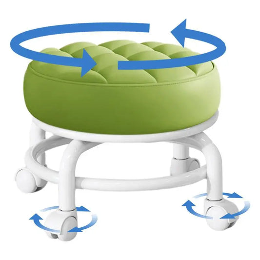 Household Universal Wheel Small Stool 360 Degree Rotating Children Pulley Low Stool Walking Round Chair supplies For Rental Room Leedoar