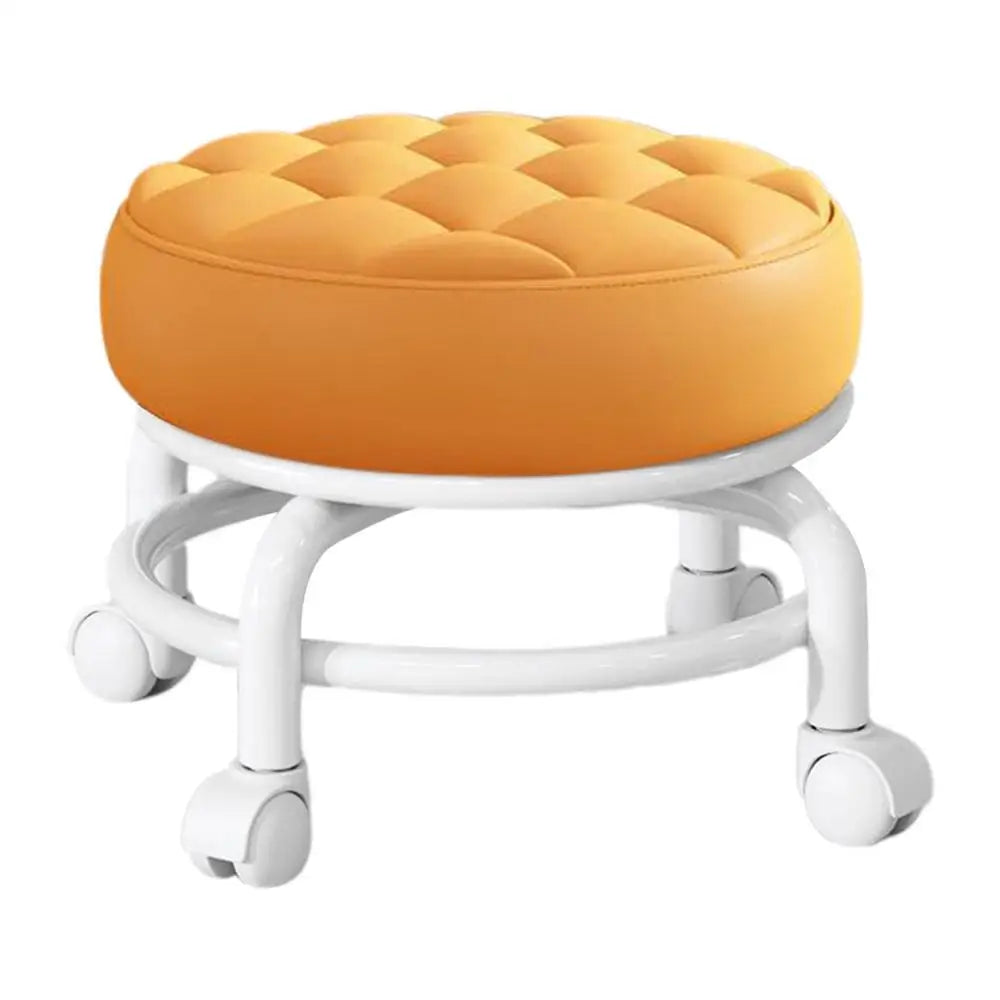 Household Universal Wheel Small Stool 360 Degree Rotating Children Pulley Low Stool Walking Round Chair supplies For Rental Room Leedoar