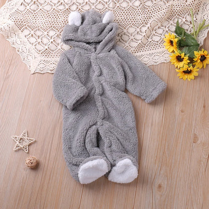 Humor Bear Autumn Cartoon Style Winter Long Sleeve Baby Boys Girls Rompers Toddler Kids Playsuit Jumpsuits Baby Clothes Leedoar