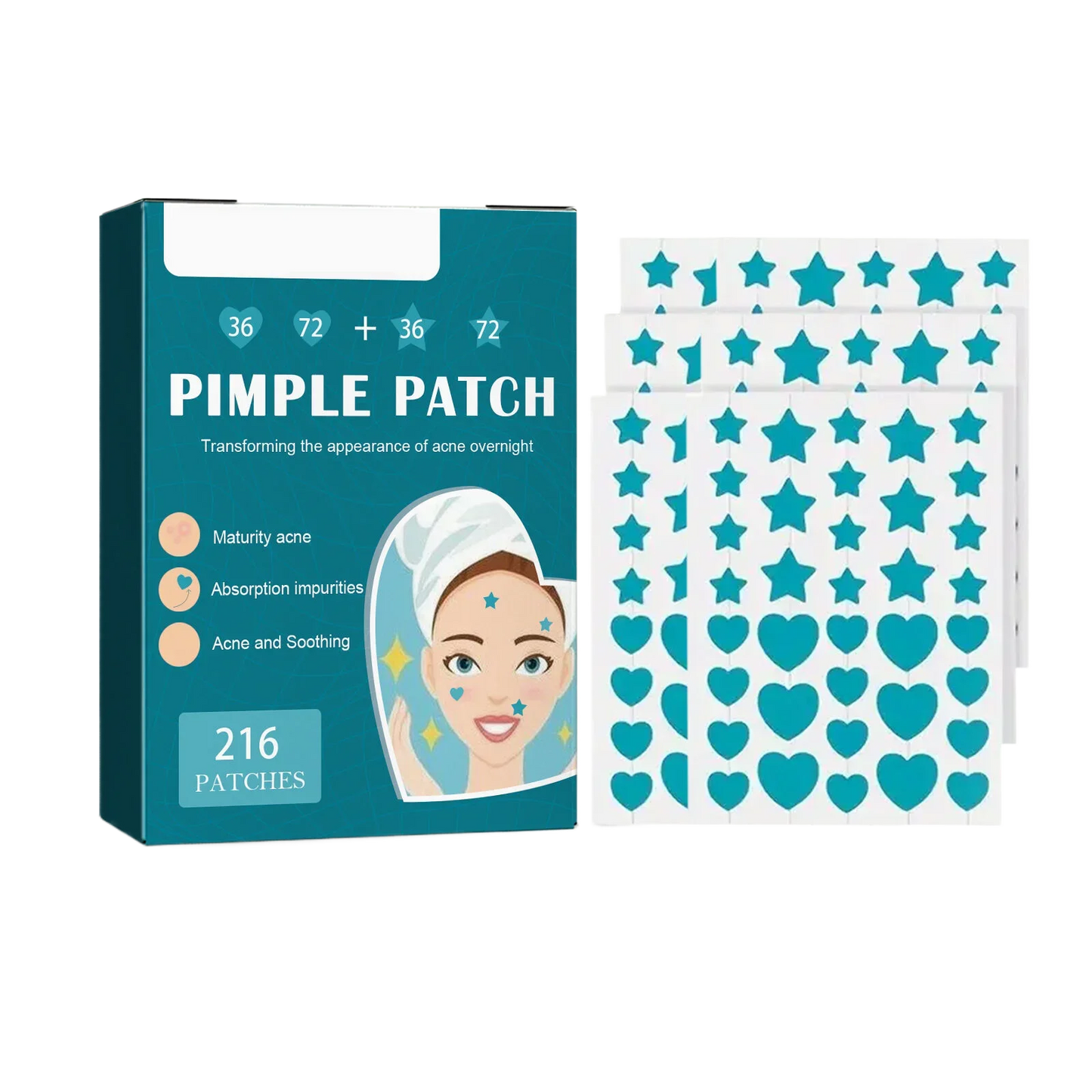 Hydrocolloid Acne Patch Repair Acne Cleansing Invisible Breathable Waterproof Acne Cleansing Concealer Fade Clean Leedoar