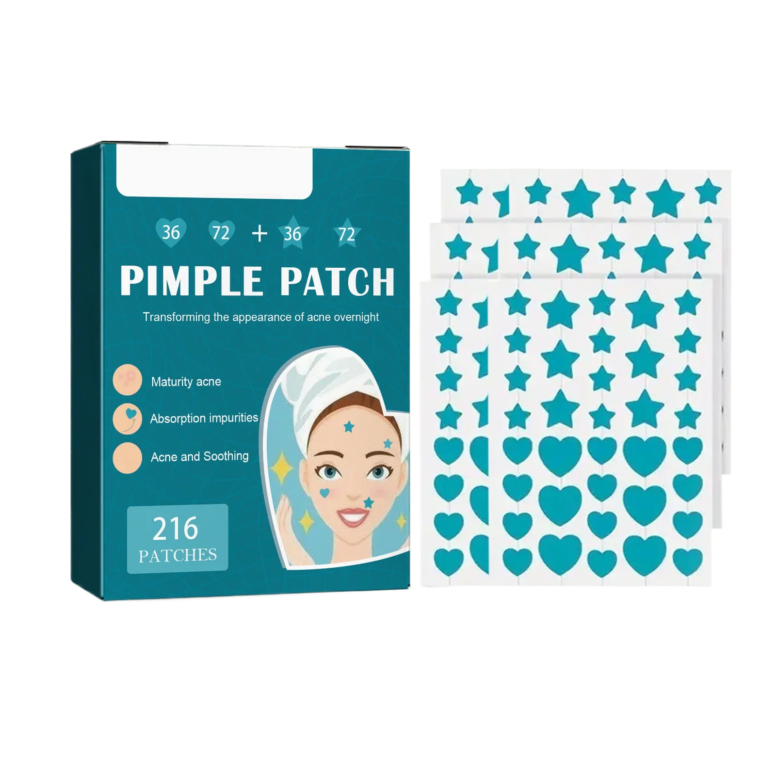 Hydrocolloid Acne Patch Repair Acne Cleansing Invisible Breathable Waterproof Acne Cleansing Concealer Fade Clean Leedoar