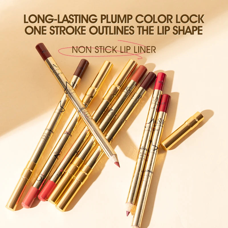 IMAGIC 8-Color LipLiner Pencil Long Lasting Waterproof Professional Soft Smooth Colorful Matte Lipstick Cosmetics Makeup Tool Leedoar