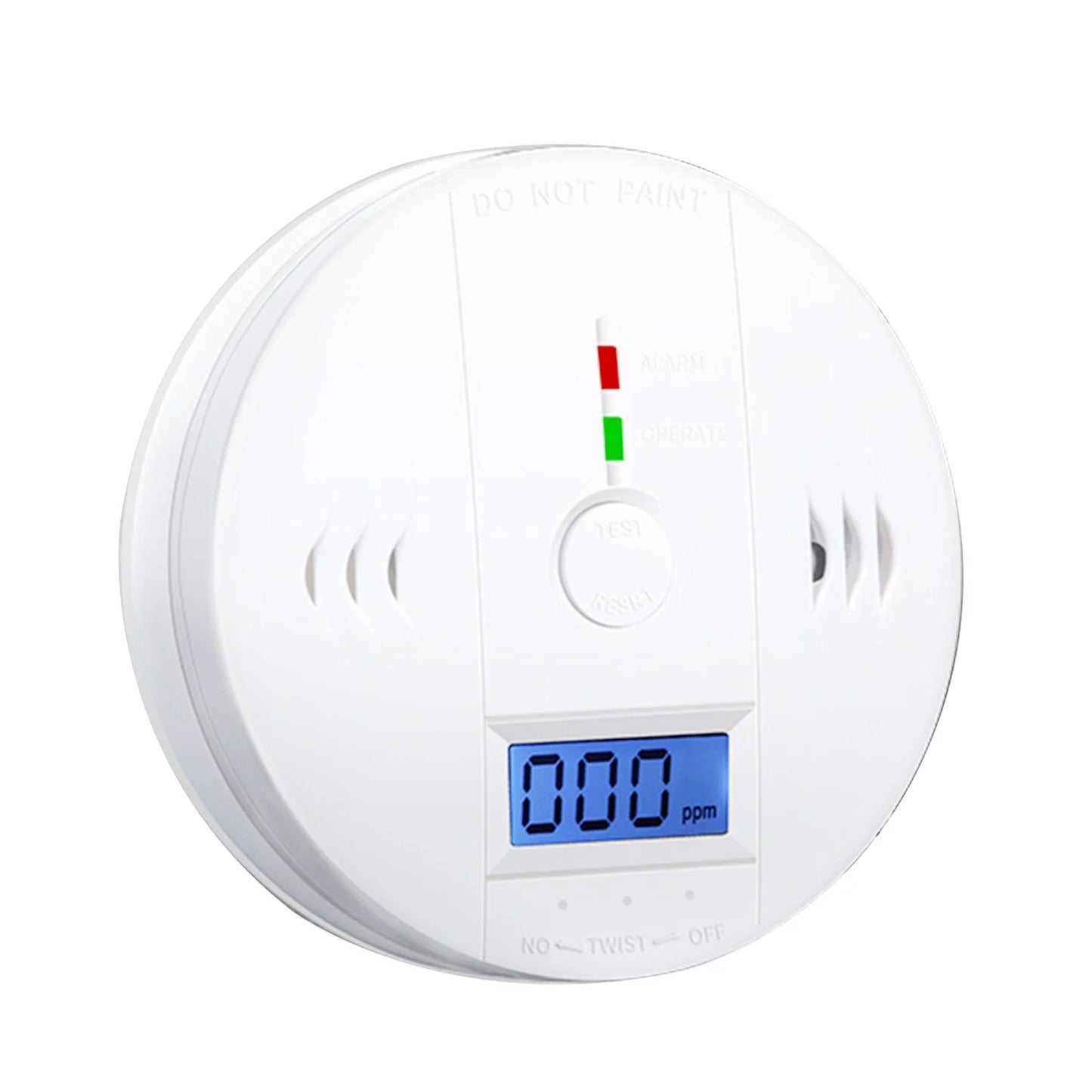 Independent CO Alarm Sensor Carbon Monoxide Alarm Detector 85dB High Sensitive Warning LCD Photoelectric Display for Home Hotel Leedoar