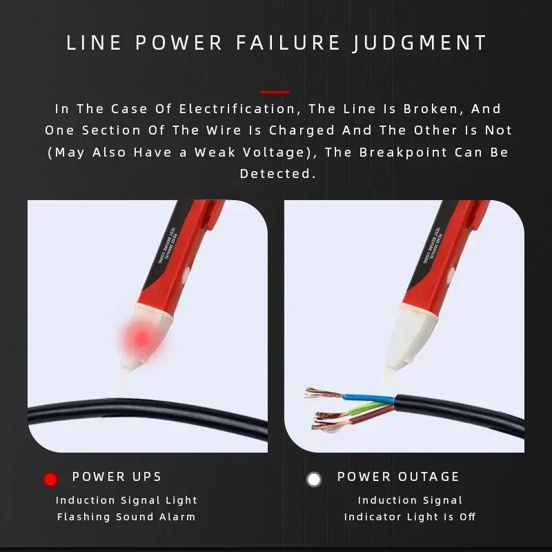 Induction Pencil Electricity Measurement Household High Precision Line Detection Breakpoint Multifunction Test Electrical 1PC Leedoar