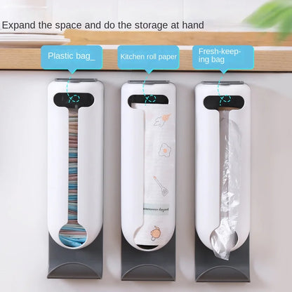 Innovative Wall Mounted Plastic Bag Dispenser Organizer for Kitchen and Home - Easy Access, Neat Organization and Space-saving Leedoar