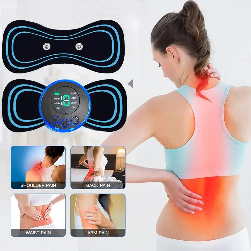 Intelligent Mini Electric Neck Massager Charging Portable Shoulder and Neck Neck Massage Patch with Multiple Adjustable Levels Leedoar