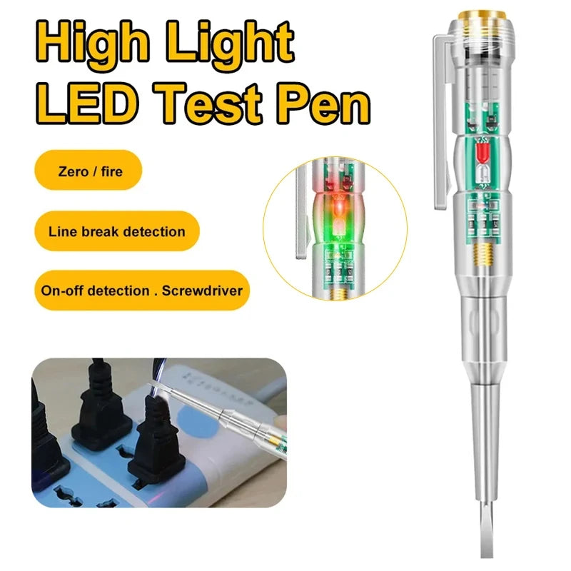Intelligent Voltage Tester Pen AC Non-contact Induction Test Pencil Voltmeter Power Detector Electrical Screwdriver Indicator Leedoar