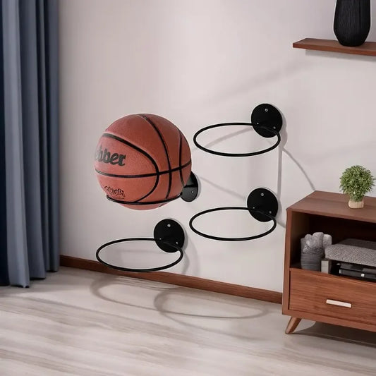 Estante de almacenamiento de hierro para baloncesto, fútbol, ​​voleibol, estante de pared para el hogar, estante de almacenamiento de pared 