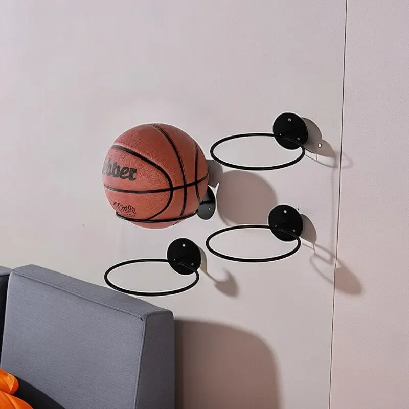 Iron Basketball Football Volleyball Storage Rack Household Wall Mounted Ball Rack Wall Storage Rack Leedoar