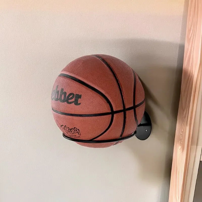 Estante de almacenamiento de hierro para baloncesto, fútbol, ​​voleibol, estante de pared para el hogar, estante de almacenamiento de pared 