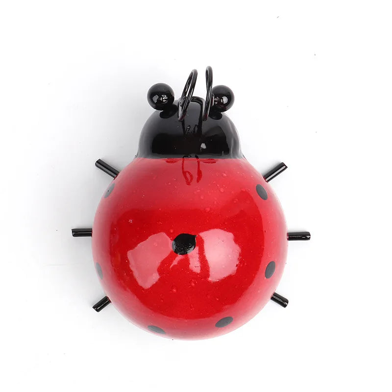 Iron Ladybird Crafts Ornament Home Decoration Wall Hanging Garden Decoration Home Decoration Small Ornament Leedoar