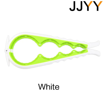 JJYY Can Opener Multifunctional Four In One Beverage Bottle Opener Cap Twister Four Position Can Opener Anti Slip Cap Twister Leedoar