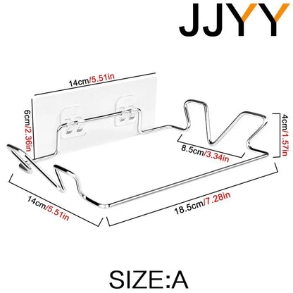 JJYY Kitchen Trash Rack Cabinet Door Garbage Bags Holder Stainless Steel Closet Garbage Storage Holder Leedoar