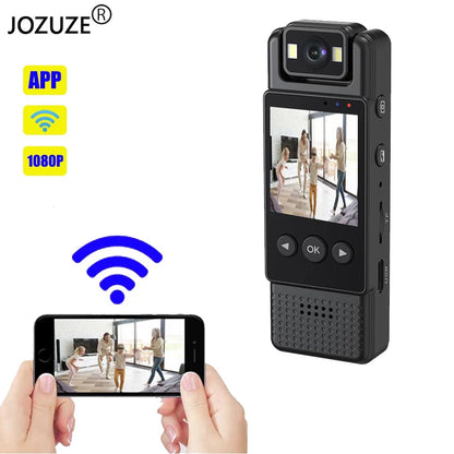 JOZUZE MD17 Wifi Mini cámara 1080P grabadora de vídeo digital portátil usada por la policía pequeña cámara corporal visión nocturna DV videocámara miniatura 