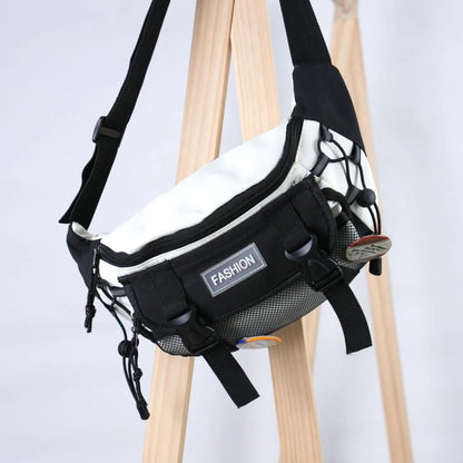 Japanese Style Chest Bag New Trendy Brand Casual Crossbody Bag Ins Nylon Small Shoulder Bag Large Capacity Waist Bag Student Mob Leedoar