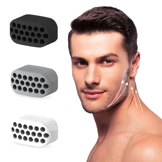 Exercitador de mandíbula para homens e mulheres, exercitador facial de mandíbula, bola de ginástica, treinamento muscular, pescoço, rosto, emagrecimento, boca, delineador de mandíbula 