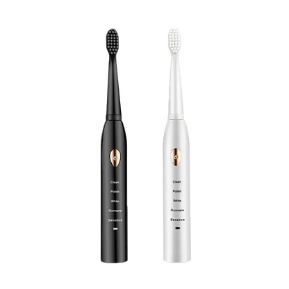 Jianpai Adult Black White Classic Acoustic Electric Toothbrush Adult 5-gear Mode USB Charging IPX7 Waterproof Acoustic Electric Leedoar