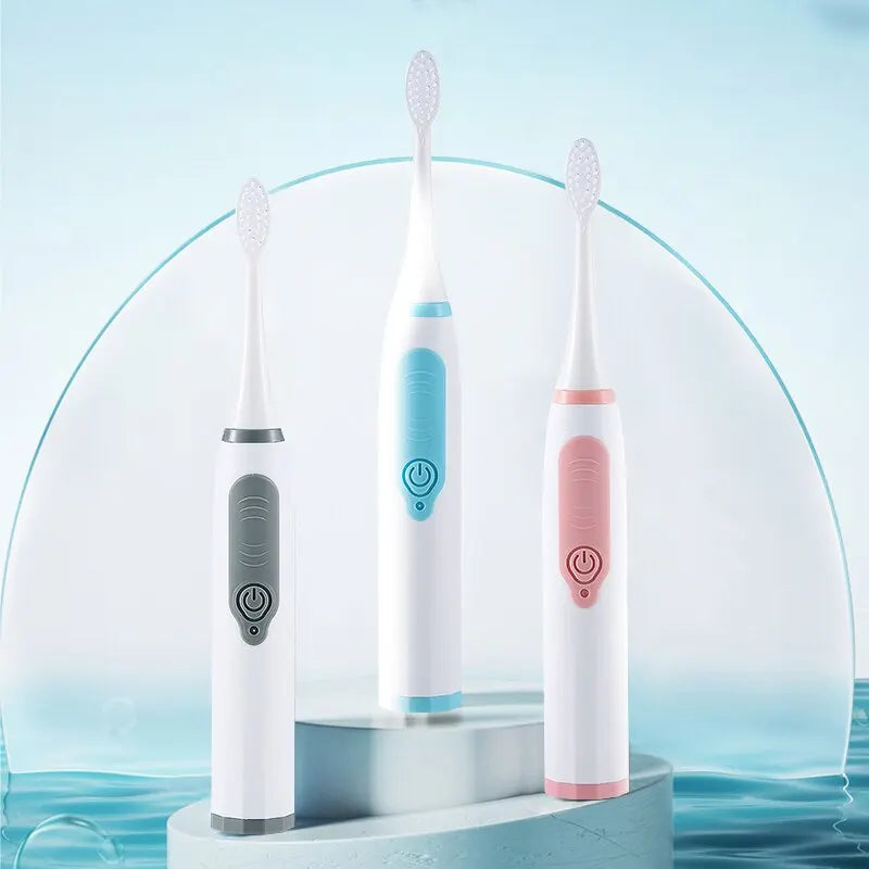 Jianpai Sonic Electric Toothbrush for Men and Women Adult Household Non Rechargeable Soft Hair IPX6 Waterproof Leedoar