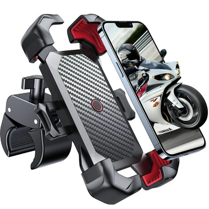 Joyroom 360° View  Bike Phone Holder Motorcycle Phone Stand for 4.7-7 inch Mobile Phone Holde Shockproof Bracket GPS Clip Leedoar