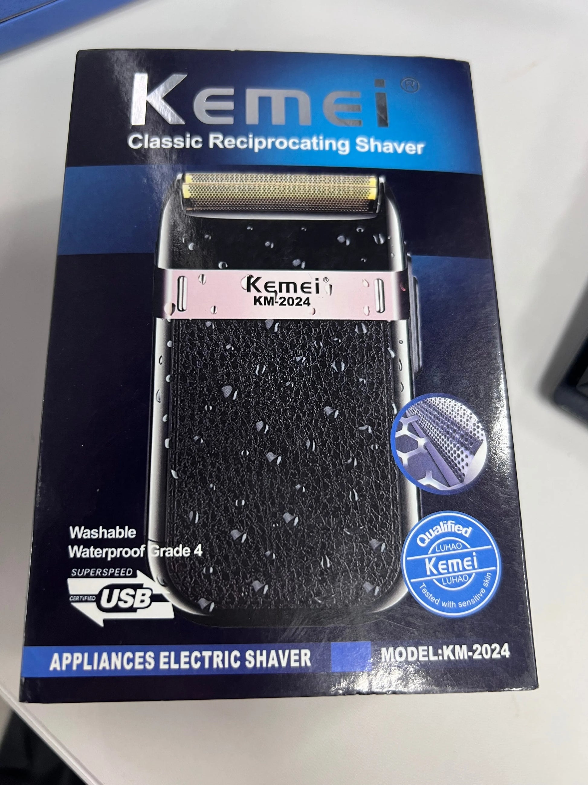 KEMEI-2024 Professional Electric Shaver for Men Electric Razors Barber Supplies Hair & Beard Trimmer Cordless Rechargeab Leedoar