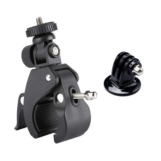 KFFTWWX para GoPro Hero 11 10 9 8 7 6 5 4 Manillar de motocicleta de bicicleta negro Soporte de trípode de 360 ​​grados para accesorios YI 4K SJCAM 