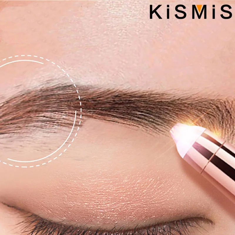 KISMIS USB Rechargeable Mini Painless Electric Eyebrow Trimmer Facial Hair Removal Shaver Epilator Pen Kit for Women Leedoar