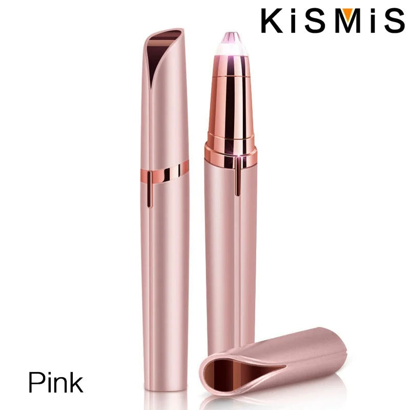 KISMIS USB Rechargeable Mini Painless Electric Eyebrow Trimmer Facial Hair Removal Shaver Epilator Pen Kit for Women Leedoar