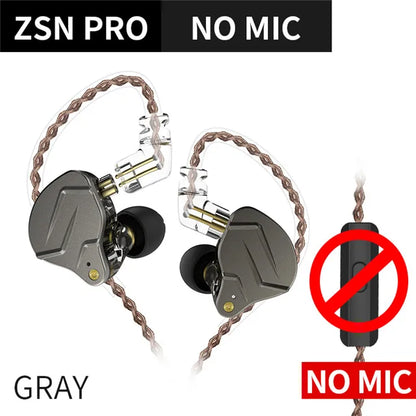 Auriculares intrauditivos deportivos HIFI con tecnología híbrida KZ ZSN PRO 1BA+1DD con cancelación de ruido y graves ZSX ZSN PRO X ZSTX 