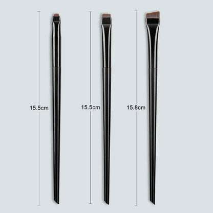 Karsyngirl 3pcs/set Blade Eyeliner Brush Eyebrow Brush Portable Flat Fine Eye Liner Brow Contour Makeup Brushes Makeup Tool Leedoar