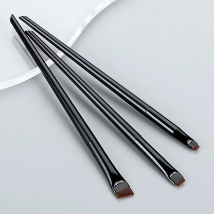 Karsyngirl 3pcs/set Blade Eyeliner Brush Eyebrow Brush Portable Flat Fine Eye Liner Brow Contour Makeup Brushes Makeup Tool Leedoar