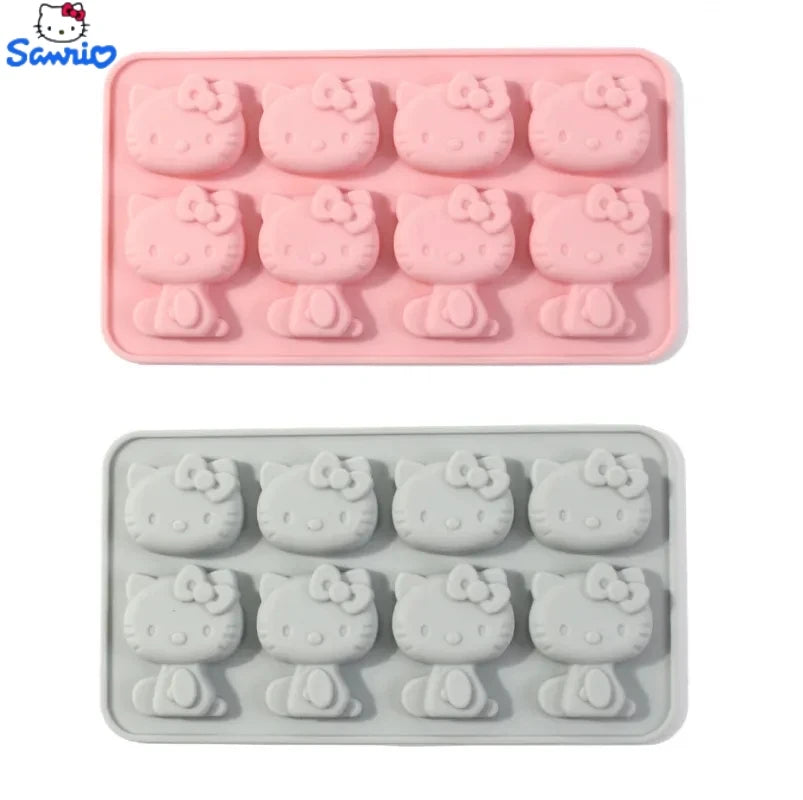 Kawaii Hello Kitty Ice Tray Silicone Mold Sanrio Cute Kuromi DIY Chocolate Biscuit Mold Baking Tool    My Melody Candy Mold Gift Leedoar