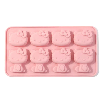 Kawaii Hello Kitty Ice Tray Silicone Mold Sanrio Cute Kuromi DIY Chocolate Biscuit Mold Baking Tool    My Melody Candy Mold Gift Leedoar