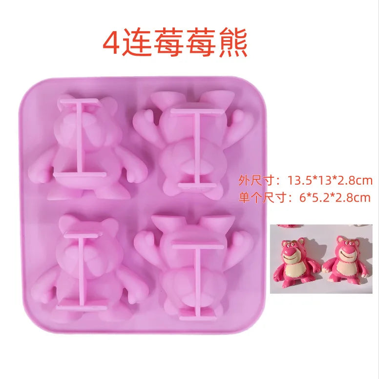 Kawaii Hello Kitty Ice Tray Silicone Mold Sanrio Cute Kuromi DIY Chocolate Biscuit Mold Baking Tool    My Melody Candy Mold Gift Leedoar