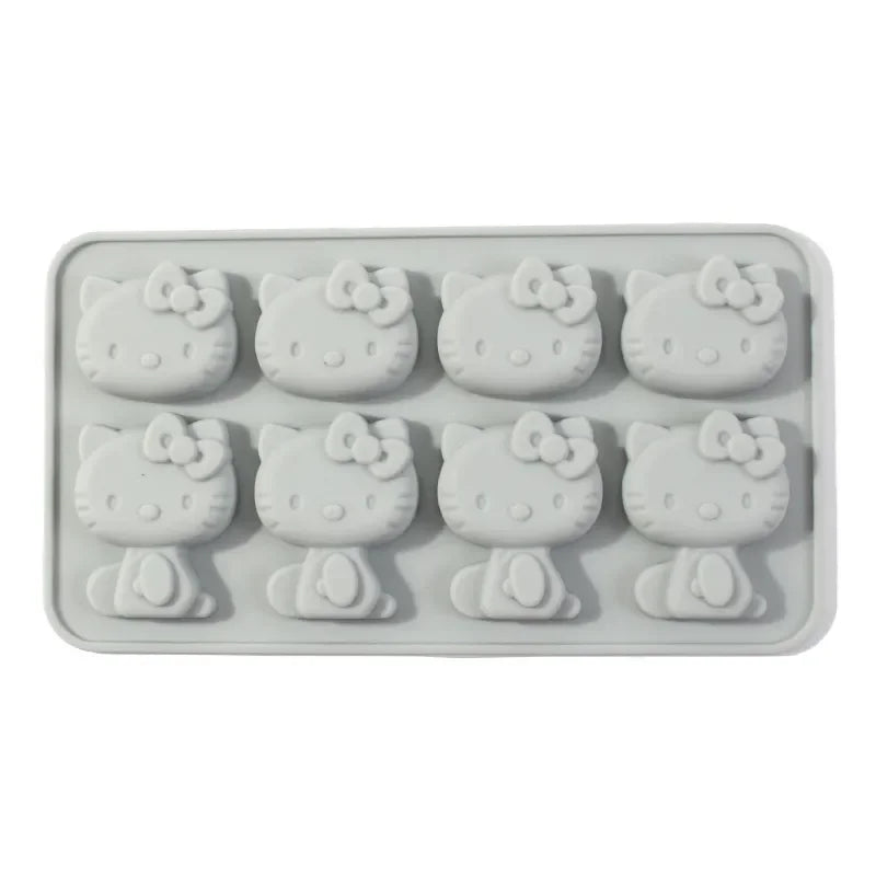 Kawaii Hello Kitty Ice Tray Silicone Mold Sanrio Cute Kuromi DIY Chocolate Biscuit Mold Baking Tool    My Melody Candy Mold Gift Leedoar