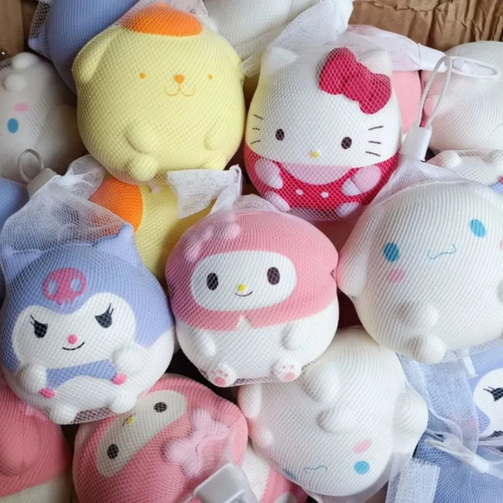 Kawaii Melody Decompression Sanrio Kuromi Cinnamoroll Stress Relief Squishy Anime Cartoon Children's Hand Pinch Toy Healing Gift Leedoar