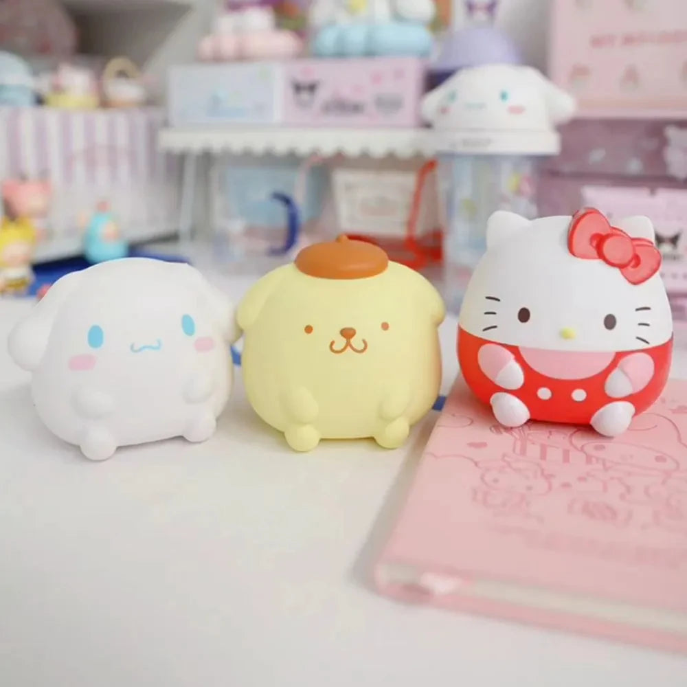 Kawaii Melody Decompression Sanrio Kuromi Cinnamoroll Stress Relief Squishy Anime Cartoon Children's Hand Pinch Toy Healing Gift Leedoar