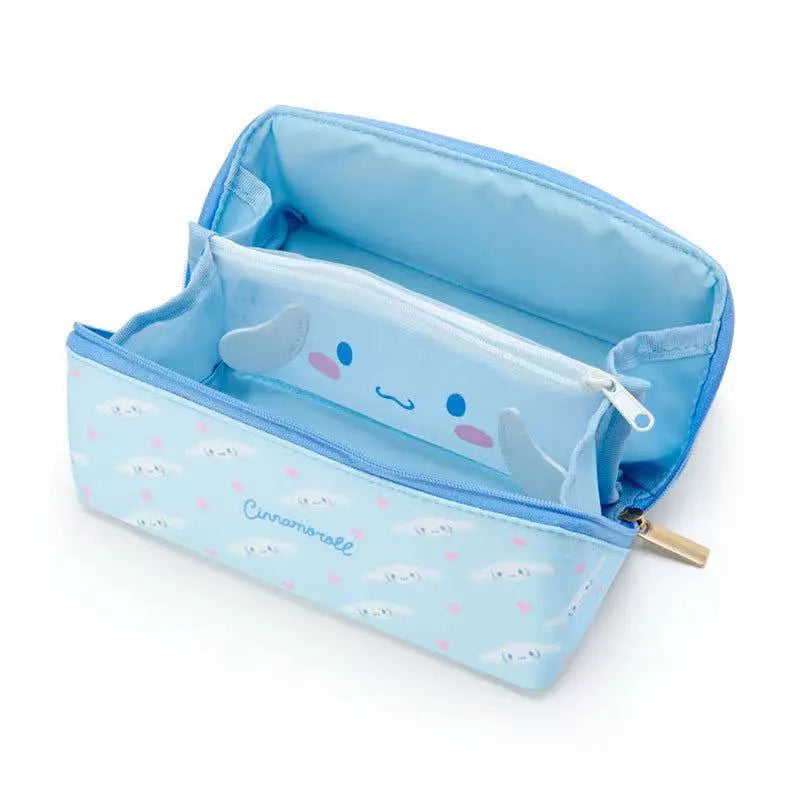 Estuche para lápices de gran capacidad Kawaii Sanrio Cinnamoroll, bolsa de almacenamiento de papelería con dibujos animados de Anime Kuromi My Melody, bolsa de cosméticos para estudiantes 