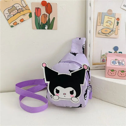 Bolso bandolera Kawaii Sanrio Hello Kitty Kuromi My Melody Cinnamoroll, bolso bandolera para mujer, juguetes para niñas 