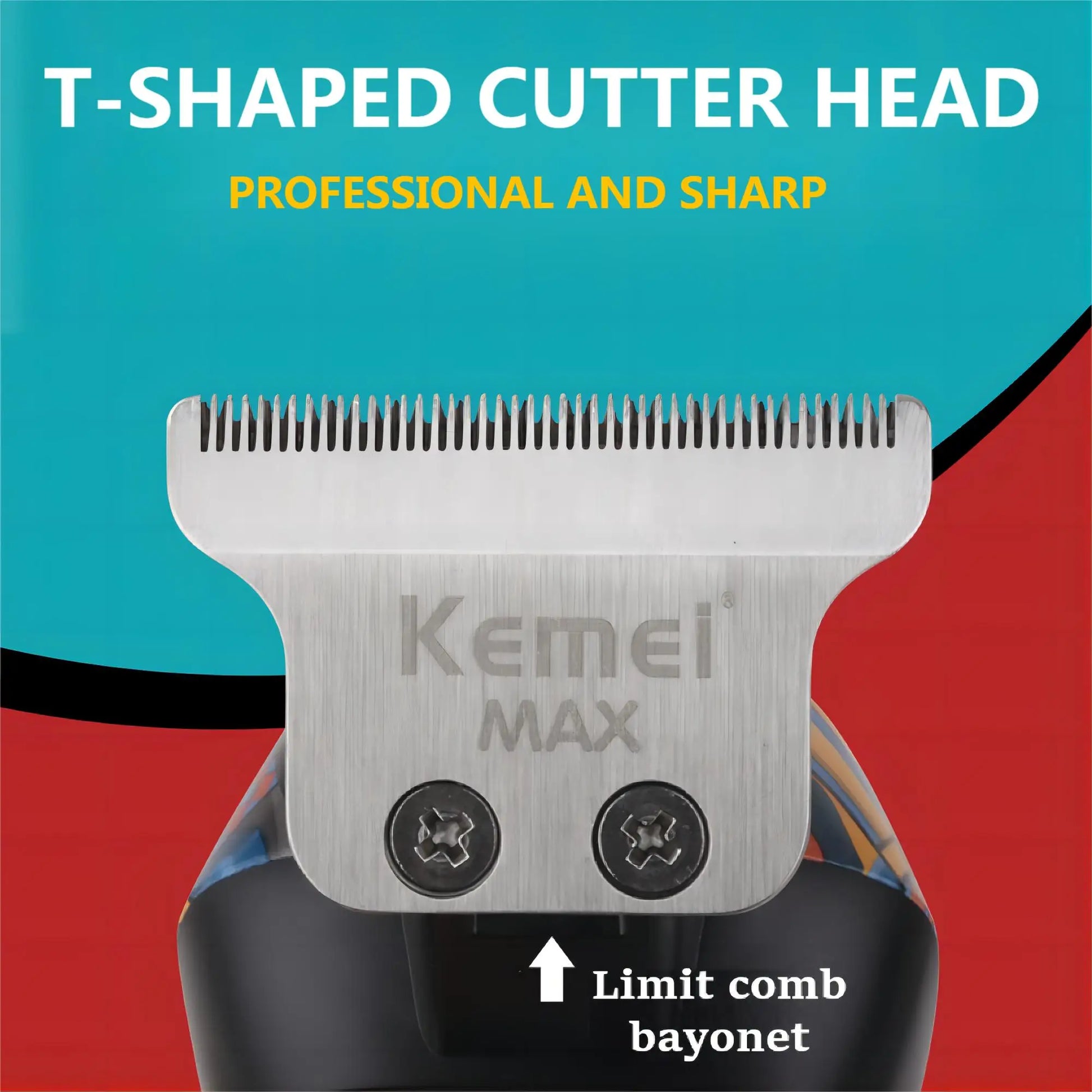 Kemei-5090 Hair Trimmers with Digital Display, Professional Barber Pusher for Men, Random Graffiti Pattern Hair Clipper Electric Leedoar