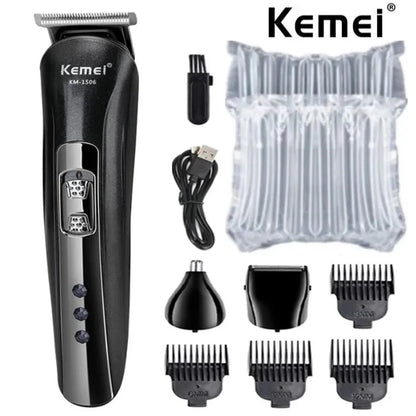 Kemei KM-1506 3 in 1 Electric Shaver USB Charging Hair trimmer Electric Rechargeable Nose Professional Shaving Machine Leedoar