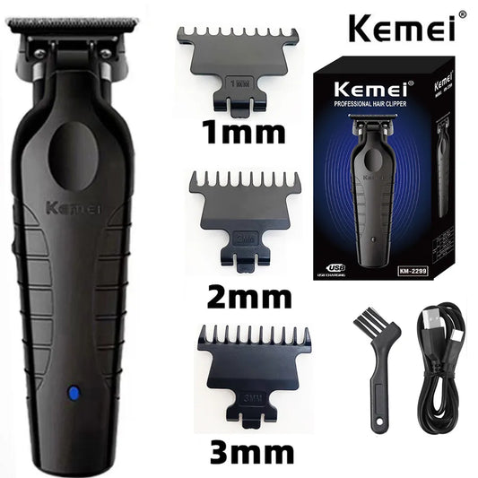 Cortadora de cabello Kemei KM-2299 para hombres, cortadora de cabello eléctrica profesional, cortadora de cabello para peluquero recargable por USB, cortadora de cabello eléctrica para hombres 