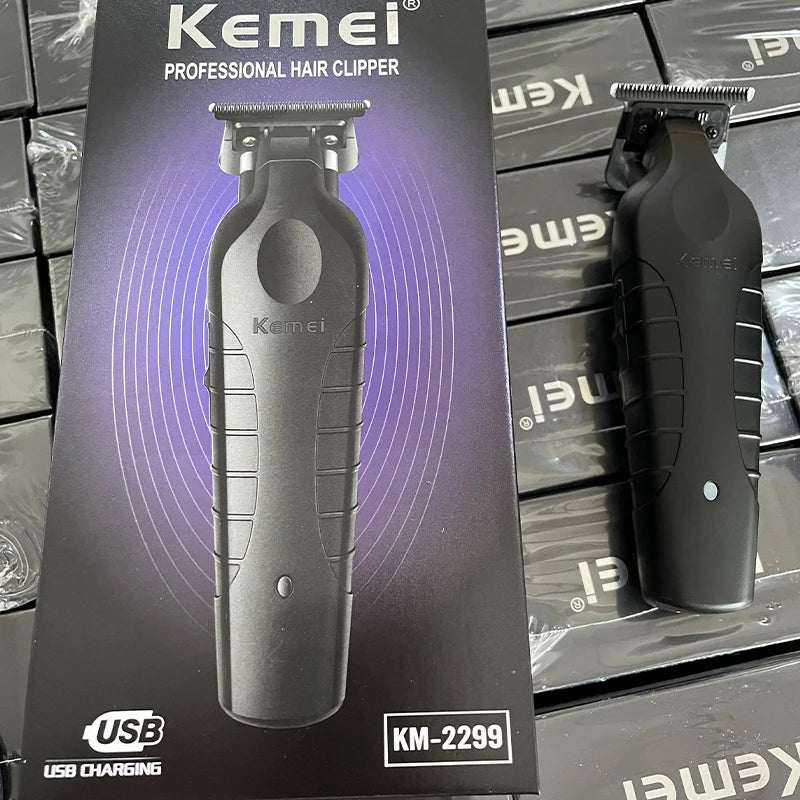 Kemei KM-2299 Men's Hair Clipper Professional Electric Hair Clipper USB Rechargeable Barber Trimmer Men's Electric Hair Clipper Leedoar