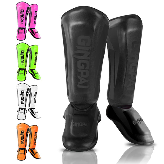 Kickboxing Boxing Shin Guard Pads Muay Thai Martial Arts Sanda Wushu Leg Protector Taekwondo Ankle Guards Leedoar