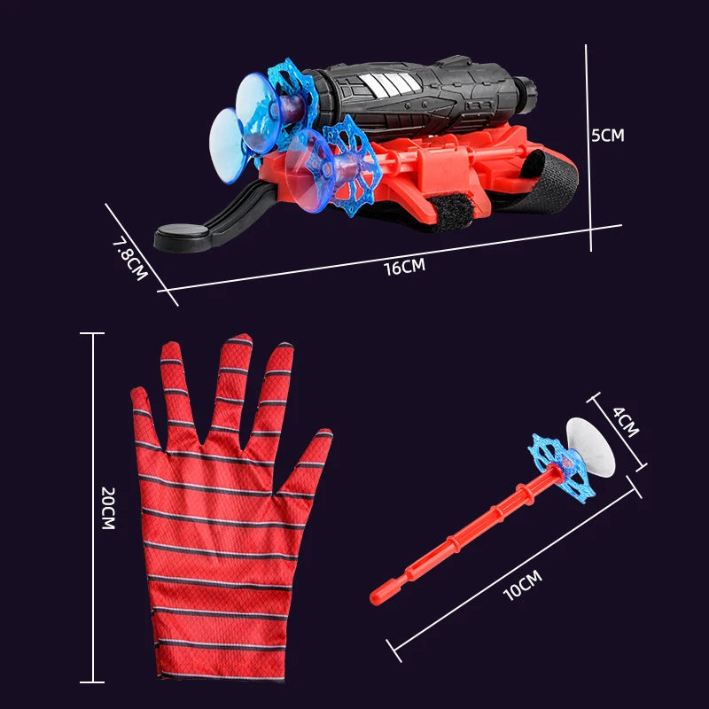 Kid Toy Soft Bullets With Suction Cups Launcher Movie Hero Spider Cosplay Wrist Toy Halloween Gift Ejection Toy Glove Boy Leedoar