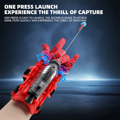 Kid Toy Soft Bullets With Suction Cups Launcher Movie Hero Spider Cosplay Wrist Toy Halloween Gift Ejection Toy Glove Boy Leedoar